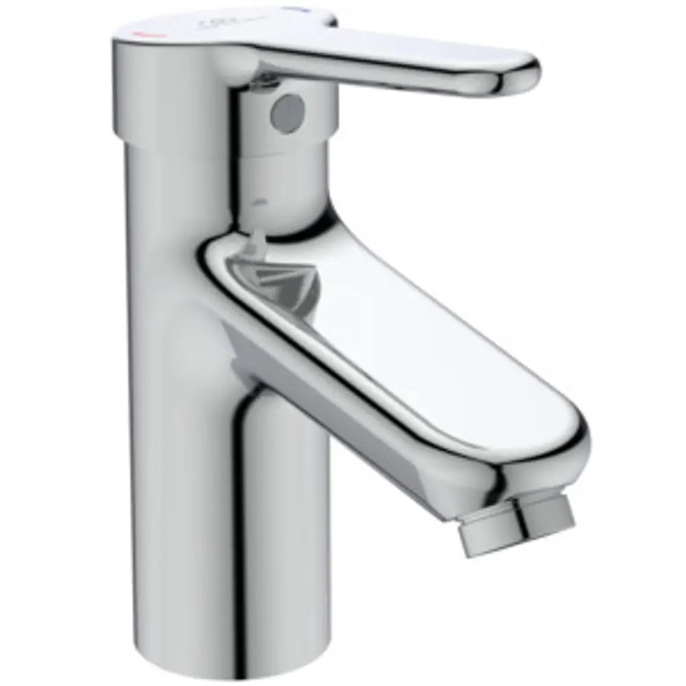 Waschtischarmatur in chromenem Finish von Ideal Standard. Einhebelmischer mit seitlichem Auslauf, geeignet für Badezimmeranwendungen.